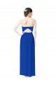 Sem Mangas Amor Chiffon Azul Real Comprimento Chão Longo Vestidos de Madrinha Mais Barato