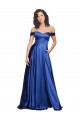Sem Mangas Amor Cetim Elástico Azul Real Comboio Varredela Vestidos de Madrinha / Vestidos de Noite / Vestidos de Festa Mais Barato