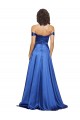 Sem Mangas Amor Cetim Elástico Azul Real Comboio Varredela Vestidos de Madrinha / Vestidos de Noite / Vestidos de Festa Mais Barato