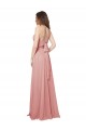 Sem Mangas Sem alças Chiffon Bliss Comprimento Chão Vestidos de Madrinha Mais Barato