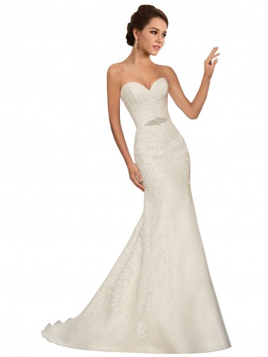 Sem Mangas Amor Tule & Renda Branco Comboio Capela Vestido de Noiva Mais Barato