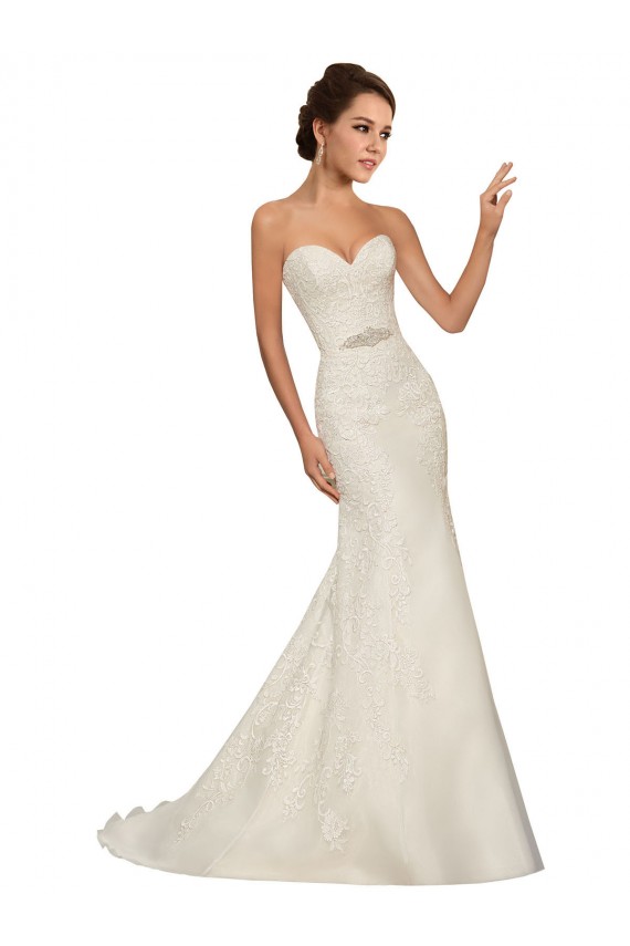 Sem Mangas Amor Tule & Renda Branco Comboio Capela Vestido de Noiva Mais Barato