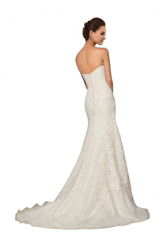 Sem Mangas Amor Tule & Renda Branco Comboio Capela Vestido de Noiva Mais Barato