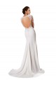 Mangas Compridas Amor Chiffon & Renda Branco Comboio Capela Vestidos de Noiva Mais Barato