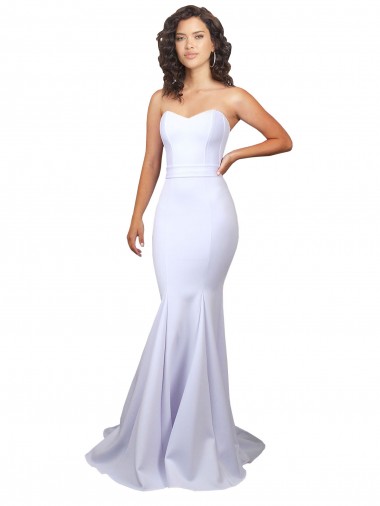 Sem Mangas Decote Alto Crepe Esticado Branco Comprimento Chão Vestidos de Noiva Mais Barato