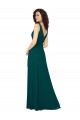 Sem Mangas Decote V Chiffon Caçador Verde Comprimento Chão Longo Vestidos de Madrinha Mais Barato