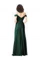 Sem Mangas Alças finas Cetim Elástico Caçador Verde Comprimento Chão Vestidos de Madrinha / Vestidos de Noite / Vestidos de Festa Mais Barato