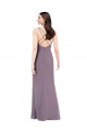 Sem Mangas Amor Chiffon Lavanda Escura Comprimento Chão Vestidos de Madrinha / Vestidos de Noite Mais Barato
