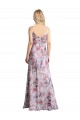 Sem Mangas Decote Capuz Cetim Elástico & Floral Comprimento Chão Vestidos de Madrinha / Vestidos de Noite Mais Barato
