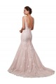 Sem Mangas Decote V Tule & Renda Marfim & Blush Comboio Capela Vestidos de Noiva Mais Barato
