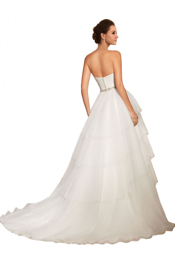 Sem Mangas Amor Tule Marfim Comboio Capela Vestido de Baile Vestidos de Noiva Mais Barato