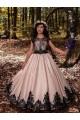 Sem Mangas Amor Cetim & Renda Marfim Comprimento Chão Vestidos para Meninas de Flores Mais Barato