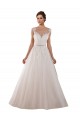 Sem Mangas Amor Tule & Renda Marfim Comboio Capela Vestido de Baile Vestidos de Noiva Mais Barato
