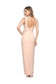 Sem Mangas Decote Quadrado Crepe Esticado Nu Comprimento Chão Vestidos de Madrinha / Vestidos de Noite / Vestidos de Festa Mais Barato