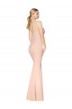 Sem Mangas Decote Alto Crepe Esticado Nu Comprimento Chão Longo Vestidos de Madrinha / Vestidos de Noite / Vestidos de Festa Mais Barato