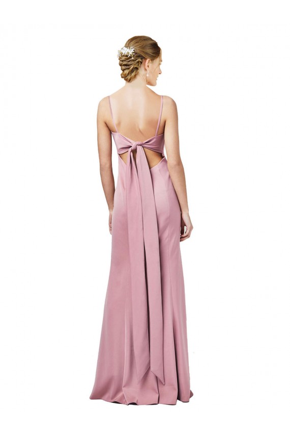 Sem Mangas Decote Quadrado Crepe Esticado Preto Comprimento Chão Vestidos de Madrinha / Vestidos de Noite / Vestidos de Festa Mais Barato