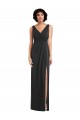 Sem Mangas Decote V Spandex Preto Comprimento Chão Longo Vestidos de Madrinha / Vestidos de Noite / Vestidos de Festa Mais Barato