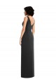 Sem Mangas Decote V Spandex Preto Comprimento Chão Longo Vestidos de Madrinha / Vestidos de Noite / Vestidos de Festa Mais Barato