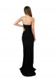 Sem Mangas Decote Alto Crepe Esticado Preto Comprimento Chão Coluna Vestidos de Madrinha / Vestidos de Noite / Vestidos de Festa Mais Barato