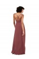 Sem Mangas Decote V Chiffon Preto Comprimento Chão Vestidos de Madrinha / Vestidos de Noite Mais Barato