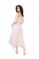 Sem Mangas Sem alças Chiffon Preto Alto Baixo Vestidos de Madrinha / Vestidos de Cocktail / Vestidos de Homecoming Mais Barato