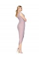 Sem Mangas Decote Alto Chiffon Prímula Alto Baixo Vestidos de Madrinha / Vestidos de Noite / Vestidos de Festa Mais Barato