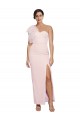 Sem Mangas Amor Crepe Esticado Rosa Comprimento Chão Vestidos de Madrinha / Vestidos de Noite / Vestidos de Festa Mais Barato