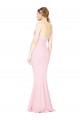 Sem Mangas Sem alças Crepe Esticado Rosa Comprimento Chão Linha A Longo Vestidos de Madrinha / Vestidos de Noite / Vestidos de Festa Mais Barato
