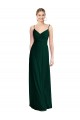 Sem Mangas Decote V Chiffon Sempre Verde Comprimento Chão Vestidos de Madrinha Mais Barato