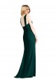 Sem Mangas Cabeçada Chiffon Sempre Verde Comprimento Chão Longo Vestidos de Madrinha Mais Barato