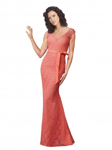 Sem Mangas Decote V Renda Comprimento Chão Vestidos de Madrinha Mais Barato