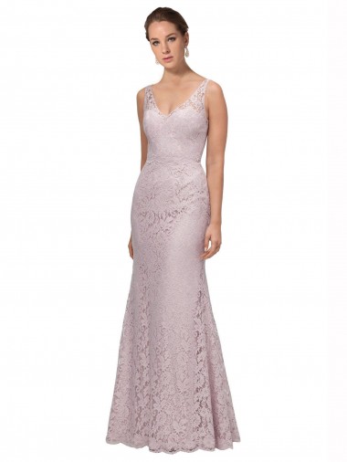 Sem Mangas Amor Renda Comprimento Chão Vestidos de Madrinha / Vestidos de Festa Mais Barato