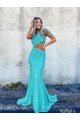 Sem Mangas Um Ombro Lantejoulas Veludo Comboio Varredela Vestidos de Festa Mais Barato