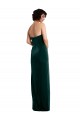 Sem Mangas Sem alças Veludo Elástico Verde Escuro Comprimento Chão Vestidos de Madrinha / Vestidos de Noite / Vestidos de Festa Mais Barato
