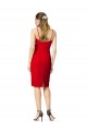 Sem Mangas Amor Crepe Esticado Vermelho Comprimento Chá Vestidos de Madrinha / Vestidos de Noite / Vestidos de Festa Mais Barato