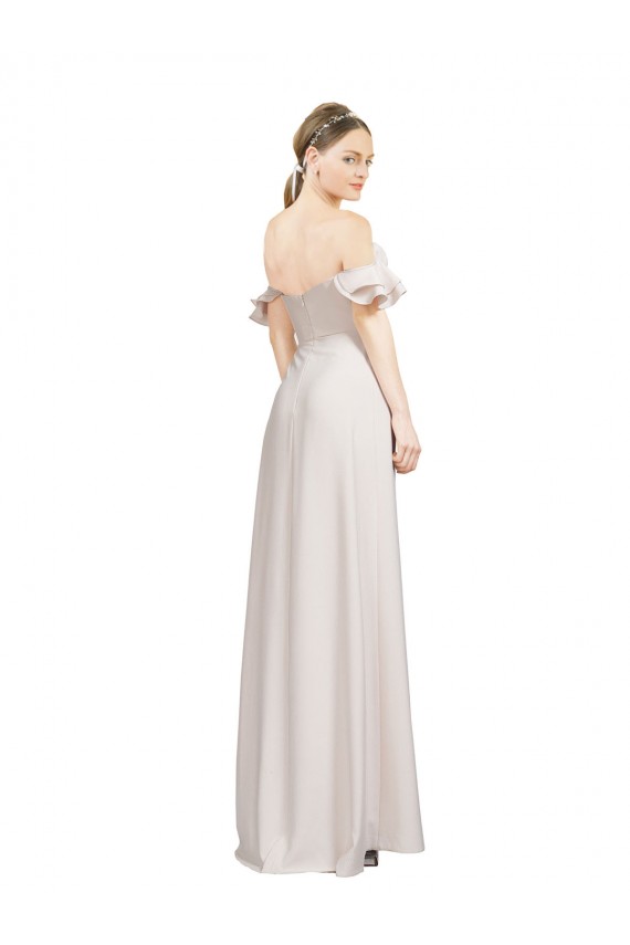 Sem Mangas Amor Crepe Esticado Vermelho Comprimento Chão Vestidos de Madrinha / Vestidos de Noite Mais Barato